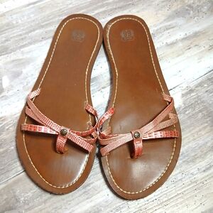 Route 66 Women’s Flip Flop Sandals – Size 5 – Brown Slip-On Thong Style